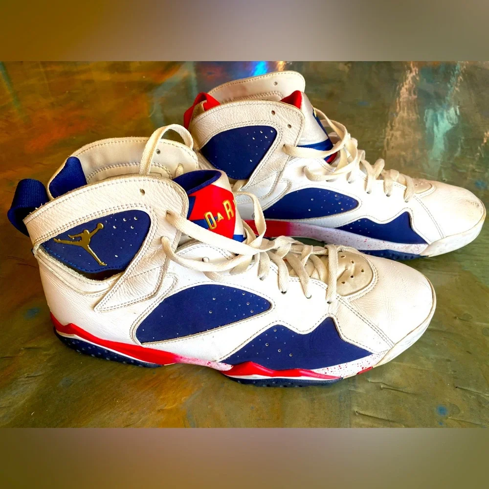 Nike Air Jordan 7 Retro “Tinker Alternate” USA Red Blue 304775-123 Mens Size 13 - Picture 2 of 6